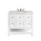 James Martin Vanities Breckenridge 36in Single Vanity, Bright White w/ 3 CM Eternal Jasmine Pearl Top 330-V36-BW-3EJP - alternate 1